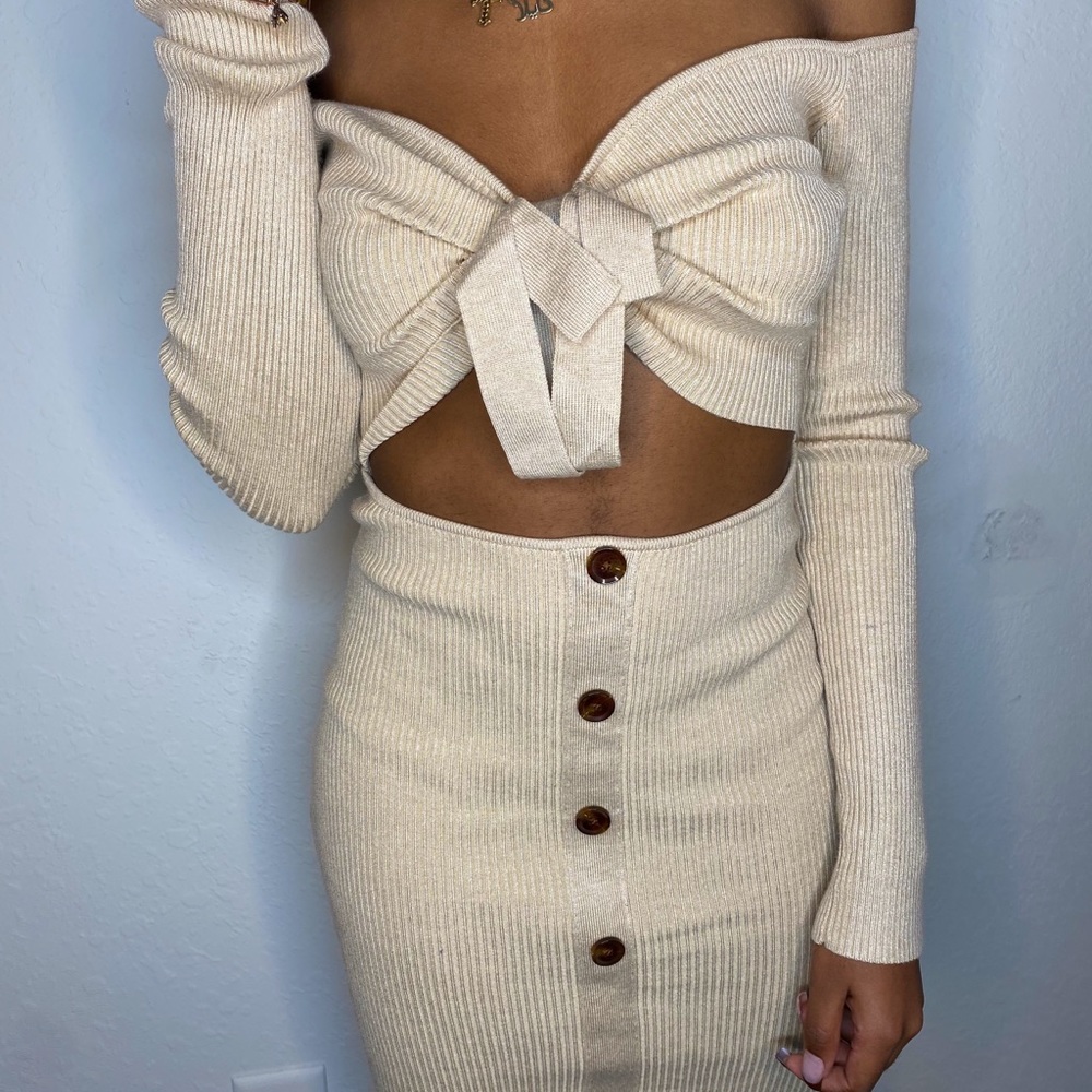 BRAND NEW Tan Cut Out Dress